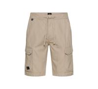 Cargoshorts CAMEL ACTIVE, Herren, Gr. 42, N-Gr, light beige, Web, Obermaterial: 80% Baumwolle, 20% Leinen, unifarben, regular fit knielang, Hosen, mit Kordelzug und mit Leinen (18959161-42) light beig