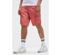 Cargoshorts CAMP DAVID, Herren, Gr. M, Normalgrößen, wild salmon, Web, Material: 100% Baumwolle, unifarben, regular fit knielang, Hosen, aus Baumwolle (49215458-M) wild salmon