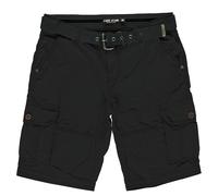 Cargoshorts CARS JEANS "DURRAS SHORT", Herren, Gr. S, N-Gr, schwarz, Web, Obermaterial: 100% Baumwolle, unifarben, washed, regular fit kniefrei, Hosen (17352520-S) schwarz