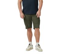 Cargoshorts, Herren, Gr. 42, N-Gr, dunkelgrün, Web, Obermaterial: 98% Baumwolle, 2% Elasthan, S.OLIVER MEN BIG SIZES, unifarben, regular fit knielang, Hosen, mit Cargo Taschen (57061956-42) dunkelgrün
