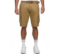 Cargoshorts INDICODE "INMonroe", Herren, Gr. L, N-Gr, amber, Web, Obermaterial: 100% Baumwolle, unifarben, regular fit knielang, Hosen (98098045-L) amber