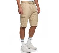 Cargoshorts INDICODE "INMonroe", Herren, Gr. L, N-Gr, irish cream, Web, Obermaterial: 100% Baumwolle, unifarben, regular fit knielang, Hosen (15537132-L) irish cream