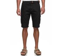 Cargoshorts INDICODE "INMonroe", Herren, Gr. L, N-Gr, schwarz, Web, Obermaterial: 100% Baumwolle, unifarben, regular fit knielang, Hosen (25640962-L) schwarz