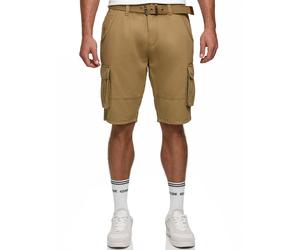 Cargoshorts INDICODE "INMonroe", Herren, Gr. M, N-Gr, amber, Web, Obermaterial: 100% Baumwolle, unifarben, regular fit knielang, Hosen (98098045-M) amber
