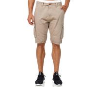 Cargoshorts INDICODE "INMonroe", Herren, Gr. XXL, N-Gr, beige (greige), Web, Obermaterial: 100% Baumwolle, unifarben, regular fit knielang, Hosen (50847603-XXL) greige