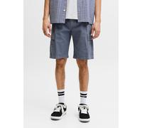 Cargoshorts JACK & JONES "JPSTCOLE HUDSON BELTED CARGO SHORTS MID", Herren, Gr. M, N-Gr, castlerock, Web, Obermaterial: 100% Baumwolle, unifarben, relaxed fit, Hosen (65364502-M) castlerock