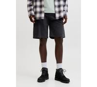 Cargoshorts JACK & JONES "JPSTCOLE HUDSON BELTED CARGO SHORTS MID", Herren, Gr. XS, N-Gr, schwarz, Web, Obermaterial: 100% Baumwolle, unifarben, relaxed fit, Hosen (82087251-XS) schwarz