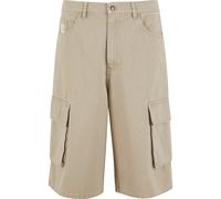 Cargoshorts KARL KANI "Karl Kani Og Baggy Twill Shorts", Herren, Gr. M, US-Größen, beige, 100% Baumwolle, unifarben, relaxed fit, Hosen (38613624-M) beige