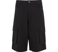 Cargoshorts KARL KANI "Karl Kani Og Baggy Twill Shorts", Herren, Gr. M, US-Größen, schwarz, 100% Baumwolle, unifarben, relaxed fit, Hosen (27397116-M) schwarz