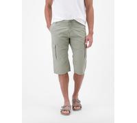 Cargoshorts LERROS "Bermuda mit Cargotaschen, lang geschnitten", Herren, Gr. 31, grün (tinted grau), 100% Baumwolle, Hosen (24394323-31) tinted grau