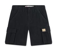 Cargoshorts LEVI'S KIDS "LVB TRADITIONAL CARGO SHORTS", Mädchen, Gr. 5 (110), N-Gr, schwarz (jet schwarz), Web, Obermaterial: 98% Baumwolle, 2% Elasthan, unifarben, normal, Hosen, mit Logo-Patch (7561