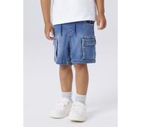 Cargoshorts NAME IT "coole Jeansshorts NMMBEN BAGGY DNM L SHORTS 8610-TO NOOS", Mädchen, Gr. 104, N-Gr, denim blau, Denim/Jeans, Obermaterial: 57% Lyocell, 31% Polyester, 10% Viskose, 2% Elasthan, uni