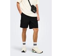 Cargoshorts ONLY & SONS "ONSKAL CARGO 0287 SHORTS CS", Herren, Gr. XXL, N-Gr, schwarz, Web, Obermaterial: 100% Baumwolle, unifarben, slim fit, Hosen (45863923-XXL) schwarz