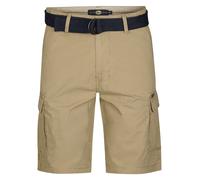 Cargoshorts PETROL INDUSTRIES "Men Shorts Cargo", Herren, Gr. L (40), N-Gr, light tan, Web, Obermaterial: 100% Baumwolle, unifarben, regular fit knielang, Hosen, mit Gürtel (62794903-L) light tan