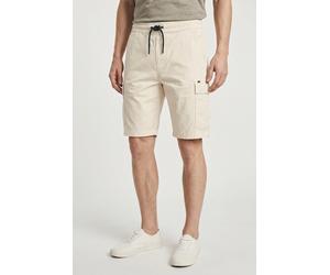 Cargoshorts PETROL INDUSTRIES "Men Shorts Cargo", Herren, Gr. XXL (44), N-Gr, seashell, Web, Obermaterial: 97% Baumwolle, 3% Elasthan, unifarben, regular fit knielang, Hosen, mit Tunnelzug (47017609-X