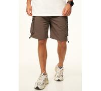 Cargoshorts SOULSTAR "SOULSTAR Cargoshorts im Tech Utility-Style für Herren aus leichtem Nylon Regular-Fit", Herren, Gr. L, Einheitsgröße, braun (coffee), Obermaterial: 100% Nylon NY., Hosen, Kurze Ho