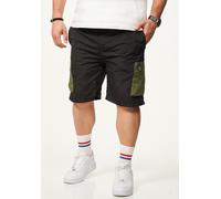 Cargoshorts SOULSTAR "SOULSTAR Cargoshorts im Tech Utility-Style für Herren aus leichtem Nylon Regular-Fit", Herren, Gr. S, Einheitsgröße, schwarz, Obermaterial: 100% Nylon NY., Hosen, Kurze Hose mit 