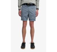 Cargoshorts SUPERDRY "RIPSTOP LIGHT CARGO SHORT", Herren, Gr. 34, N-Gr, flint stone blau grau, Web, Obermaterial: 100% Baumwolle, unifarben, relaxed fit knielang, Hosen (18967332-34) flint stone blau