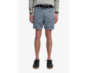 Cargoshorts SUPERDRY "RIPSTOP LIGHT CARGO SHORT", Herren, Gr. 34, N-Gr, grau (flint stone blau grau), Web, Obermaterial: 100% Baumwolle, unifarben, relaxed fit knielang, Hosen (18967332-34) flint ston