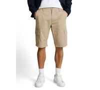 Cargoshorts TOM TAILOR, Herren, Gr. 40, N-Gr, beige mini, Web, Obermaterial: 98% Baumwolle, 2% Elasthan, unifarben, regular fit kniefrei, Hosen, mit Stretch (34899056-40) beige mini