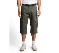 Cargoshorts TOM TAILOR, Herren, Gr. 40, N-Gr, khaki mini weave print, Web, Obermaterial: 98% Baumwolle, 2% Elasthan, unifarben, regular fit knielang, Hosen, mit Taschen (96131152-40) khaki mini weave