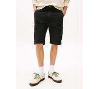 Cargoshorts TOMMY JEANS "TJM OTIS CARGO REG SHORTS", Herren, Gr. 33, N-Gr, schwarz, Web, Obermaterial: 100% Baumwolle, unifarben, regular fit kurz, Hosen, Mit Gürtelschlaufen (24275647-33) schwarz