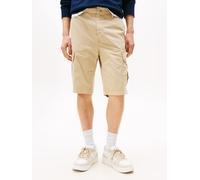 Cargoshorts TOMMY JEANS "TJM OTIS CARGO REG SHORTS", Herren, Gr. 36, N-Gr, silt, Web, Obermaterial: 100% Baumwolle, unifarben, regular fit kurz, Hosen, Mit Gürtelschlaufen (39257407-36) silt