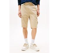 Cargoshorts TOMMY JEANS "TJM OTIS CARGO REG SHORTS", Herren, Gr. 38, N-Gr, silt, Web, Obermaterial: 100% Baumwolle, unifarben, regular fit kurz, Hosen, Mit Gürtelschlaufen (39257407-38) silt