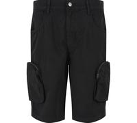 Cargoshorts URBAN CLASSICS "Urban Classics Herren Baggy Cargo Shorts", Herren, Gr. 30, Normalgrößen, schwarz, 100% Baumwolle, unifarben, normal, Hosen (17293551-30) schwarz