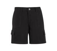 Cargoshorts URBAN CLASSICS "Urban Classics Ladies Cotton Cargo Shorts", Damen, Gr. 27, Normalgrößen, schwarz, 98% Baumwolle, 2% Elasthan, unifarben, normal, Hosen (90121455-27) schwarz