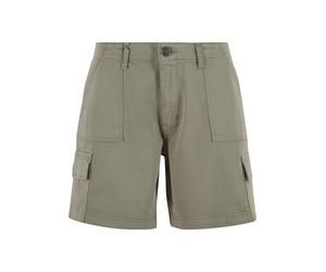 Cargoshorts URBAN CLASSICS "Urban Classics Ladies Cotton Cargo Shorts", Damen, Gr. 30, Normalgrößen, grün (paleolive), 98% Baumwolle, 2% Elasthan, unifarben, normal, Hosen (84287468-30) paleolive