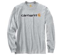 Carhartt 104107 CORE LOGO T-SHIRT L/S - Größe XL - Farbe heather grey