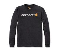 carhartt® Herren Langarmshirt CORE LOGO T-SHIRT L/S, carbon heather, Größe XS (Arbeitshemd & Arbeitsshirt)