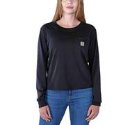 Carhartt Damen Langarmshirt Lightweight L/S Pocket, Farbe:Black, Größe:S