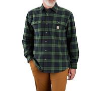 Carhartt 106356 Loose Fit Heavyweight Flannel Long-Sleeve Plaid Shirt FROSTED BALSAM S