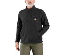 Carhartt 106378 Herren-Pullover aus Fleece, mittelschwer, mittelschwer, mit Viertelreißverschluss, Tasche, Schwarz, 4XL