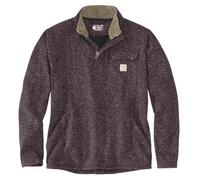 Carhartt 106378 Herren-Pullover aus Fleece, mittelschwer, mittelschwer, mit Viertelreißverschluss, Tasche, Dark Sepia, 4XL
