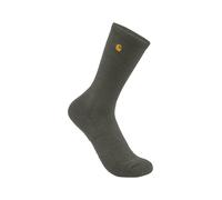 Carhartt Herren Force Midweight Crew-Socken, 2er-Pack Arbeitssocken, Dusty Olive, X-Large