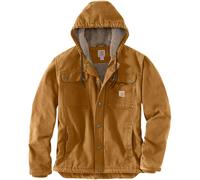Carhartt, Herren, Loose-Fit Arbeitsjacke aus gewaschenem Canvas mit Sherpa-Futter, Carhartt® Farbe: Braun, Größe XL