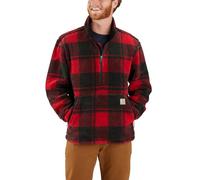 Carhartt Fleecepullover Loose Fit 106443 – Crabapple/Black Plaid, Gr. XL