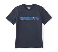 Irvine Relaxed Layered Logo T-Shirt Men M blau - Farbe navy