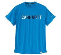 Carhartt Force Flex Block Logo T-Shirt, blau, Größe M