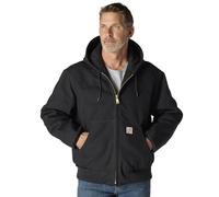 Carhartt Firm Duck Insulated Flannel-Lined Active Textil Jacke, schwarz, Größe L für Männer