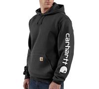 Carhartt Big & Tall Midweight Sleeve Logo Kapuzen-Sweatshirt Herren, 3XL, Schwarz