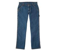 Carhartt Boys' Big Dungaree Pants (Lined and Unlined), Denim Medium Wash, 16