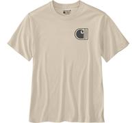 Carhartt C Graphic T-Shirt mit Rückenlogo XXL cremeweiß