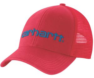 Carhartt Canvas Mesh-Back Logo Graphic Cap Fire Red OneSize