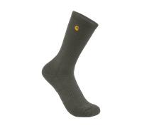 Carhartt Herren Force Midweight Crew-Socken, 2er-Pack Arbeitssocken, Dusty Olive, Large