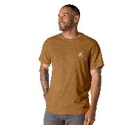 Carhartt Herren-T-Shirt Force Relaxed Fit – mittelschwer, kurzärmelig, mit Tasche – Braun M