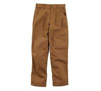 Carhartt CK8311 Kinder-Latzhose aus gewaschenem Segeltuch - Jungen, Braun (Carhartt Brown), 14